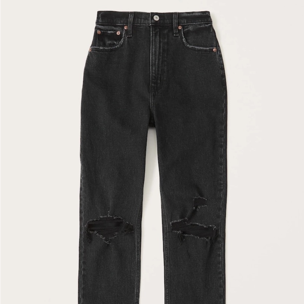 Abercrombie & Fitch Ultra High Rise Ankle Straight Jeans
